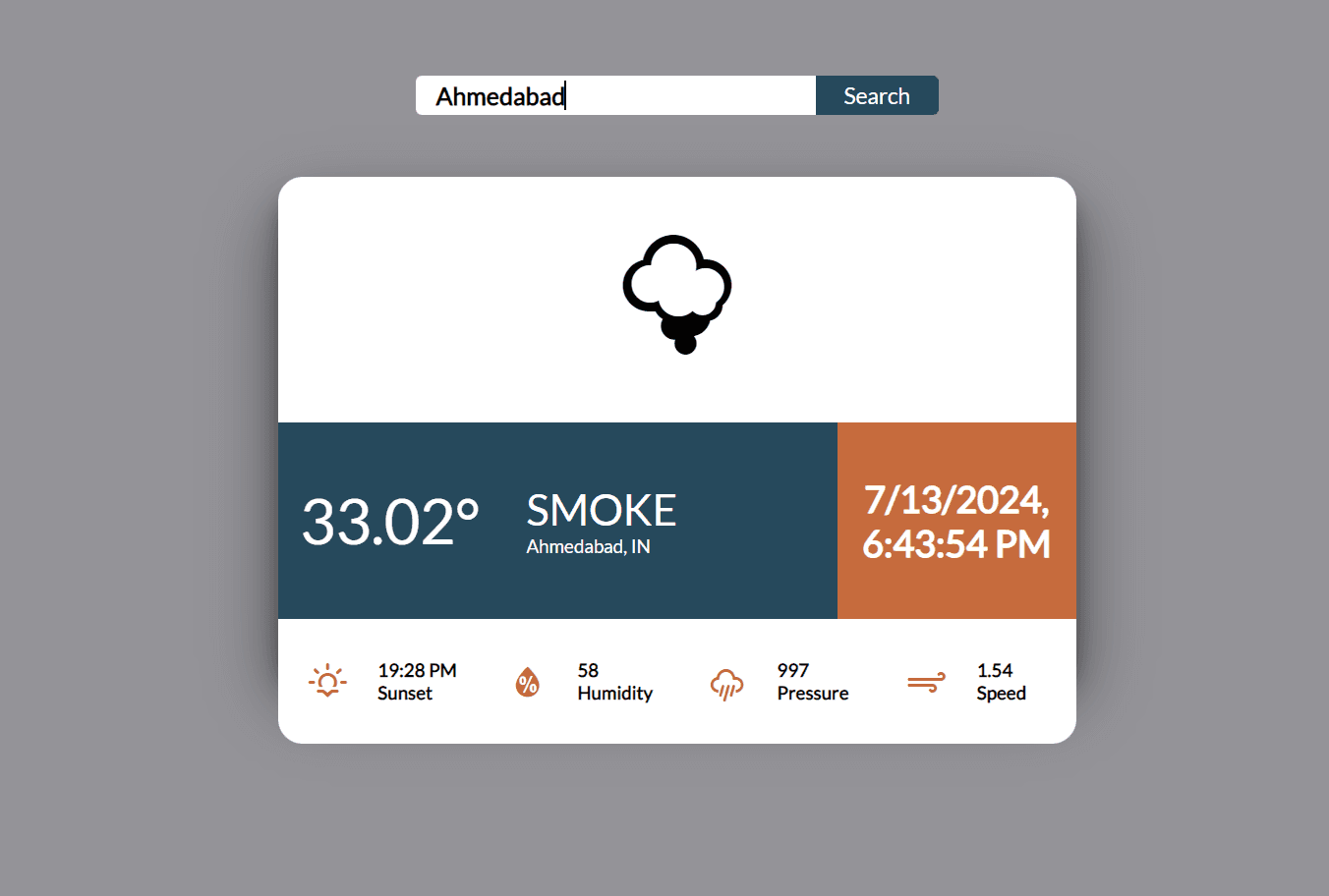 Real Time Weather Forecast
